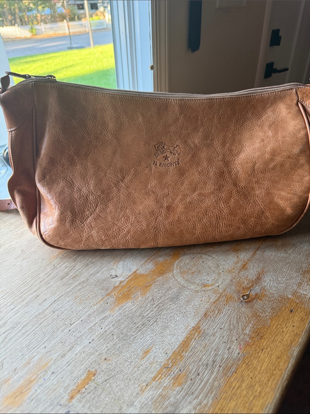 Il bisonte large leather bag